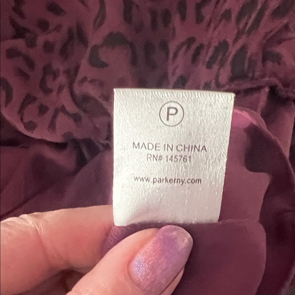 Parker Plum and Black Leopard-Print Mini Dress - Picture 13 of 14